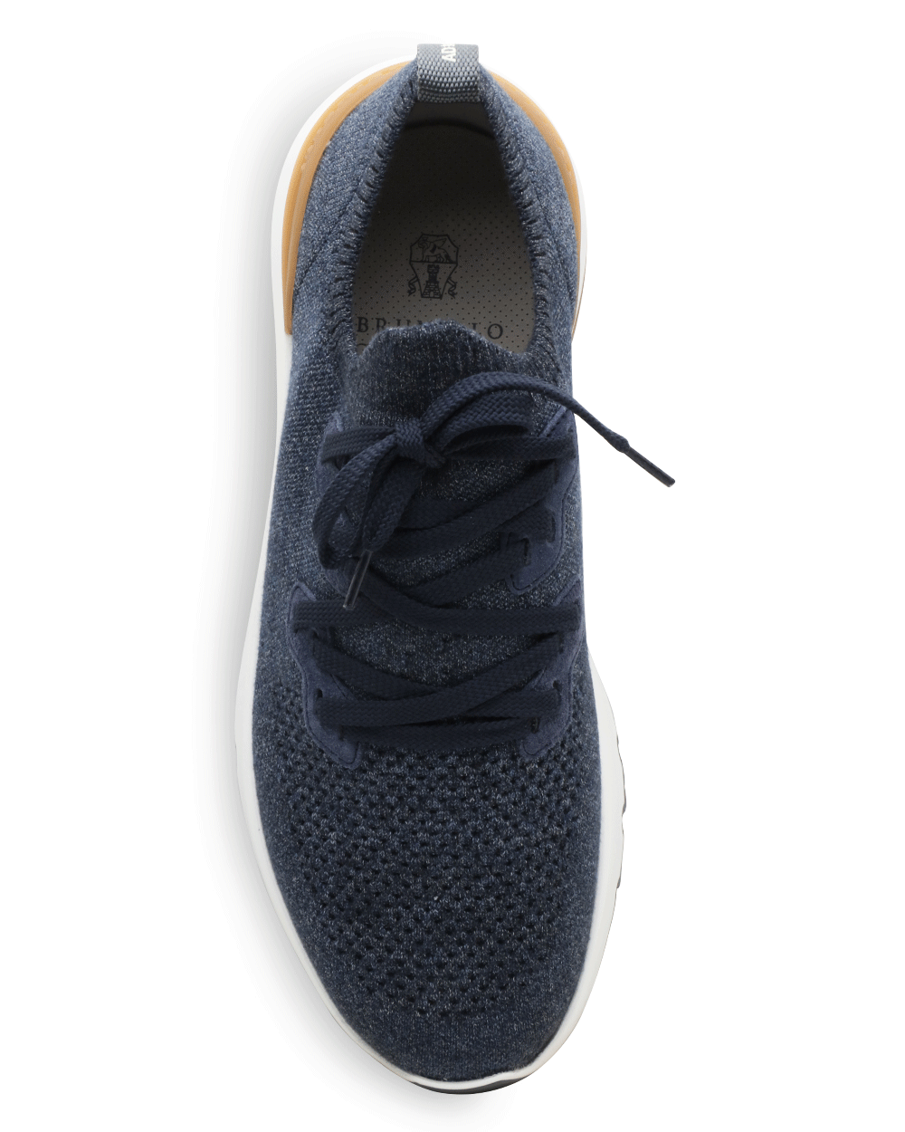 Cucinelli Knit Sneaker in Navy and Grey
