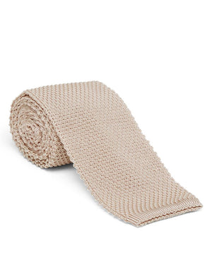 Knitted Beige Tie