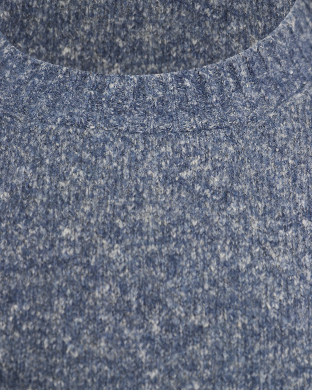 Light Blue Alpacca Blend Melange Sweater