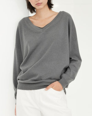 Medium Grey Monili V Neck Sweater