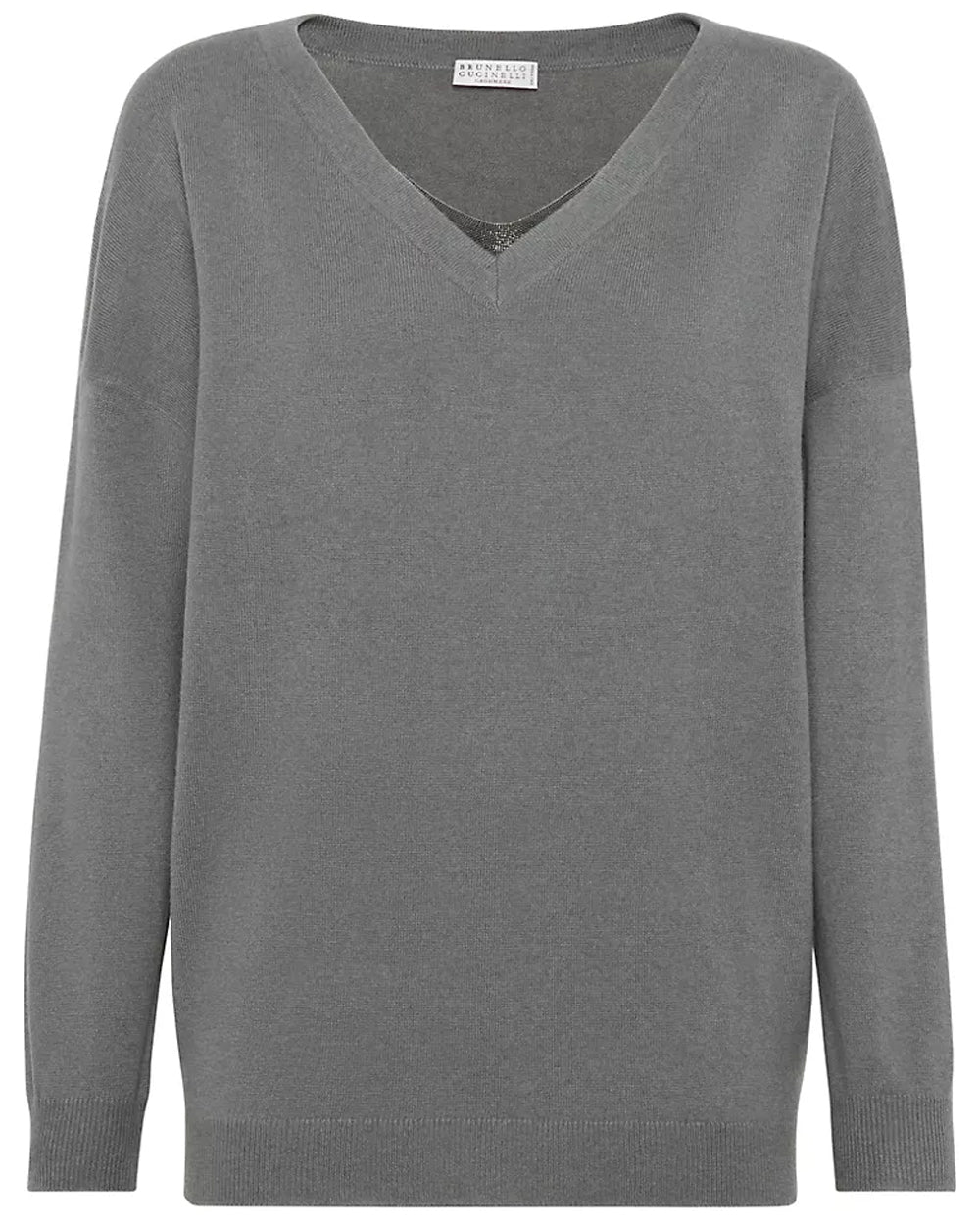 Medium Grey Monili V Neck Sweater