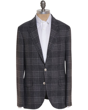 Medium Grey Wool Blend Tartan Plaid Sportcoat