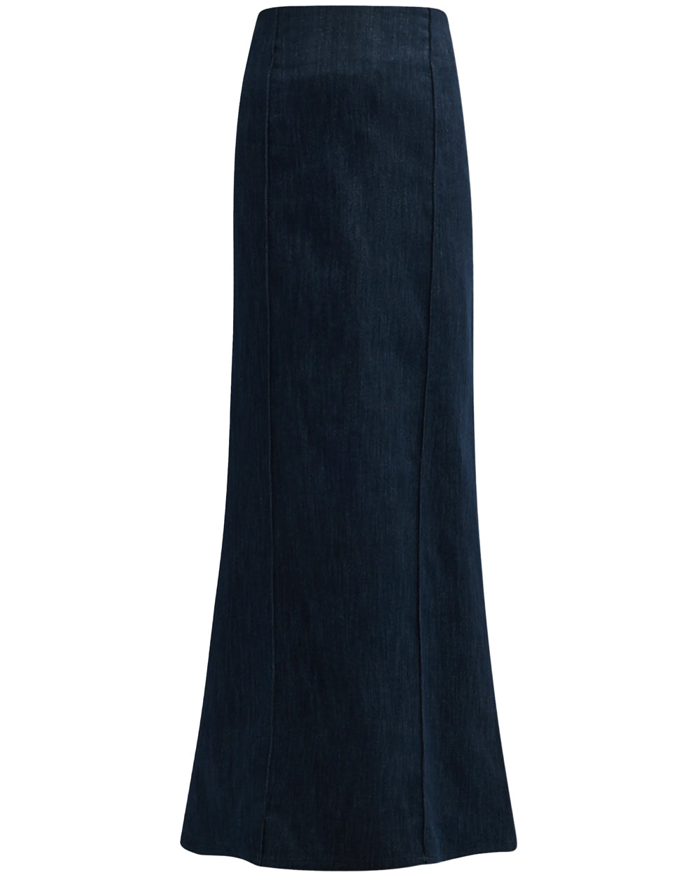 Mermaid Column Denim Skirt in Deep Blue