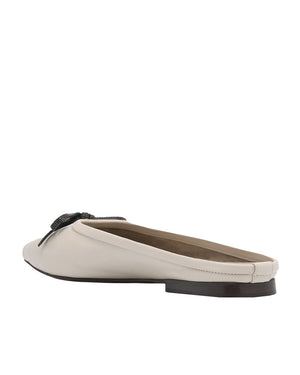 Nappa Leather Ballet Flats in White