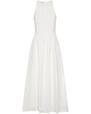Natural Linen Structured Maxi Dress