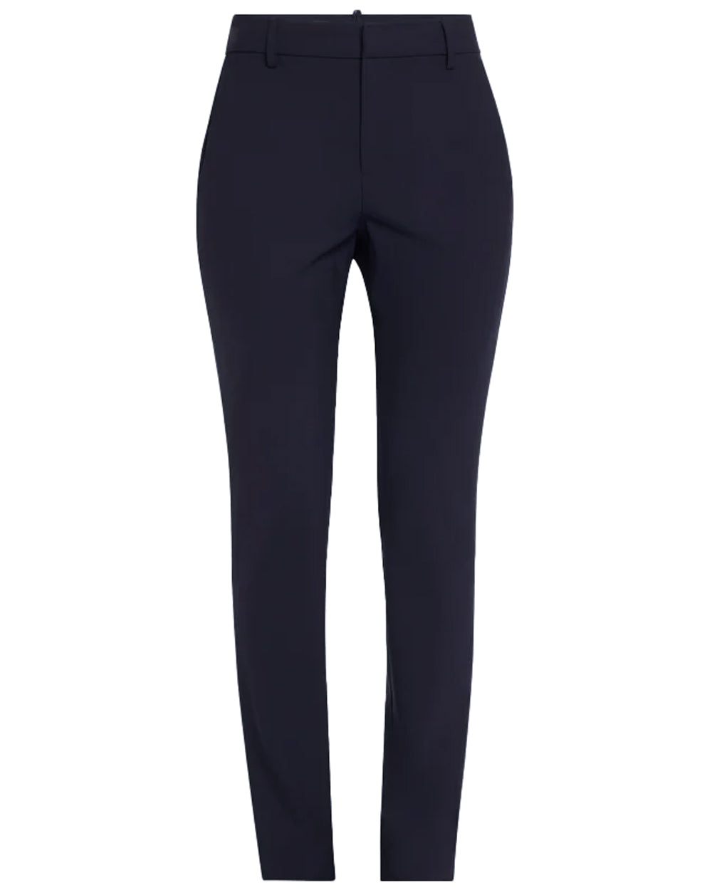 Navy Wool Straight Pant