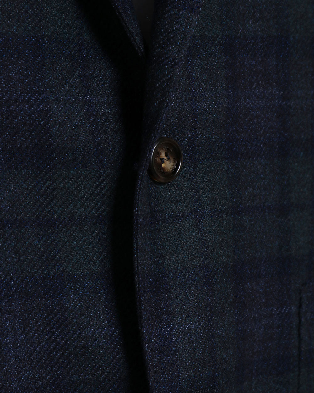Navy and Verde Wool Blend Plaid Sportcoat
