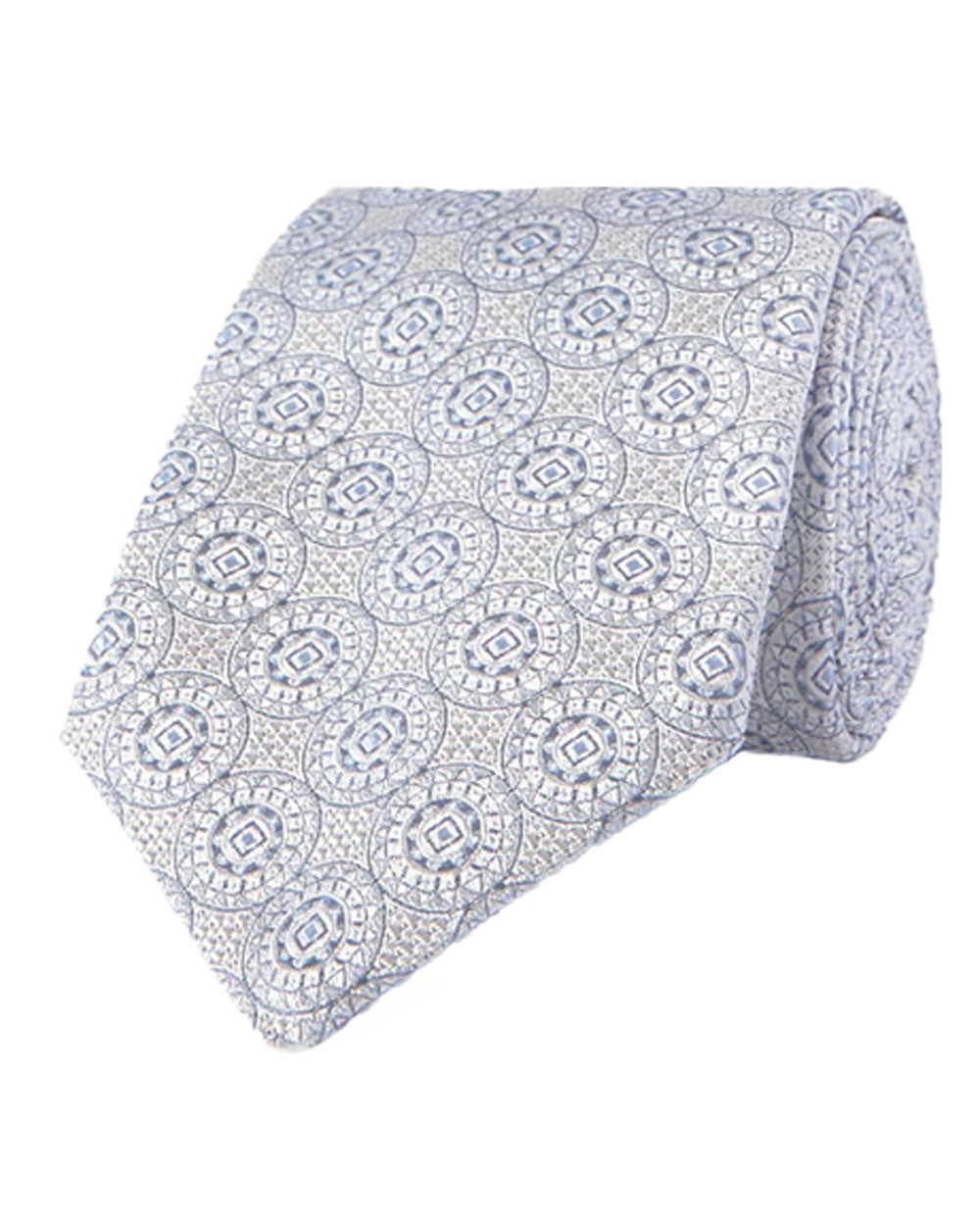 Pearl Grey Medallion Tie