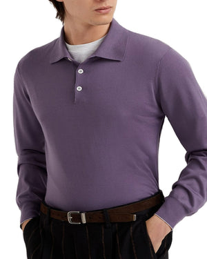 Purple Knit Polo