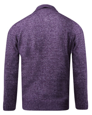 Purple Two Button Sweater