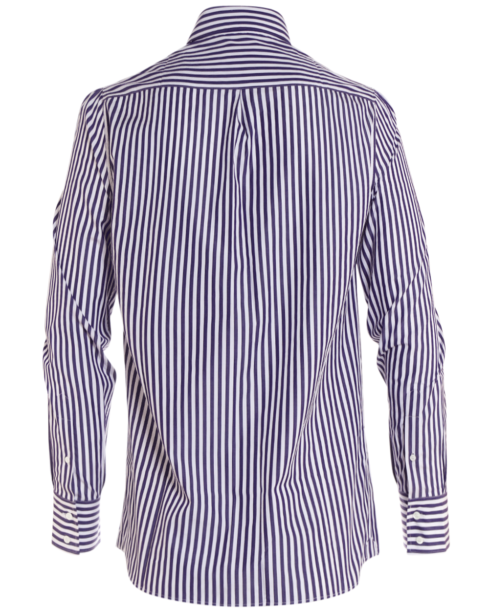 Purple and White Bengal Striped Cotton Sportshirt