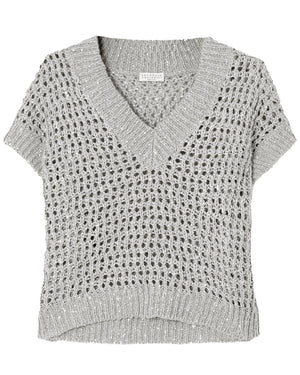 Quarzo Diamond Net Knit Pullover