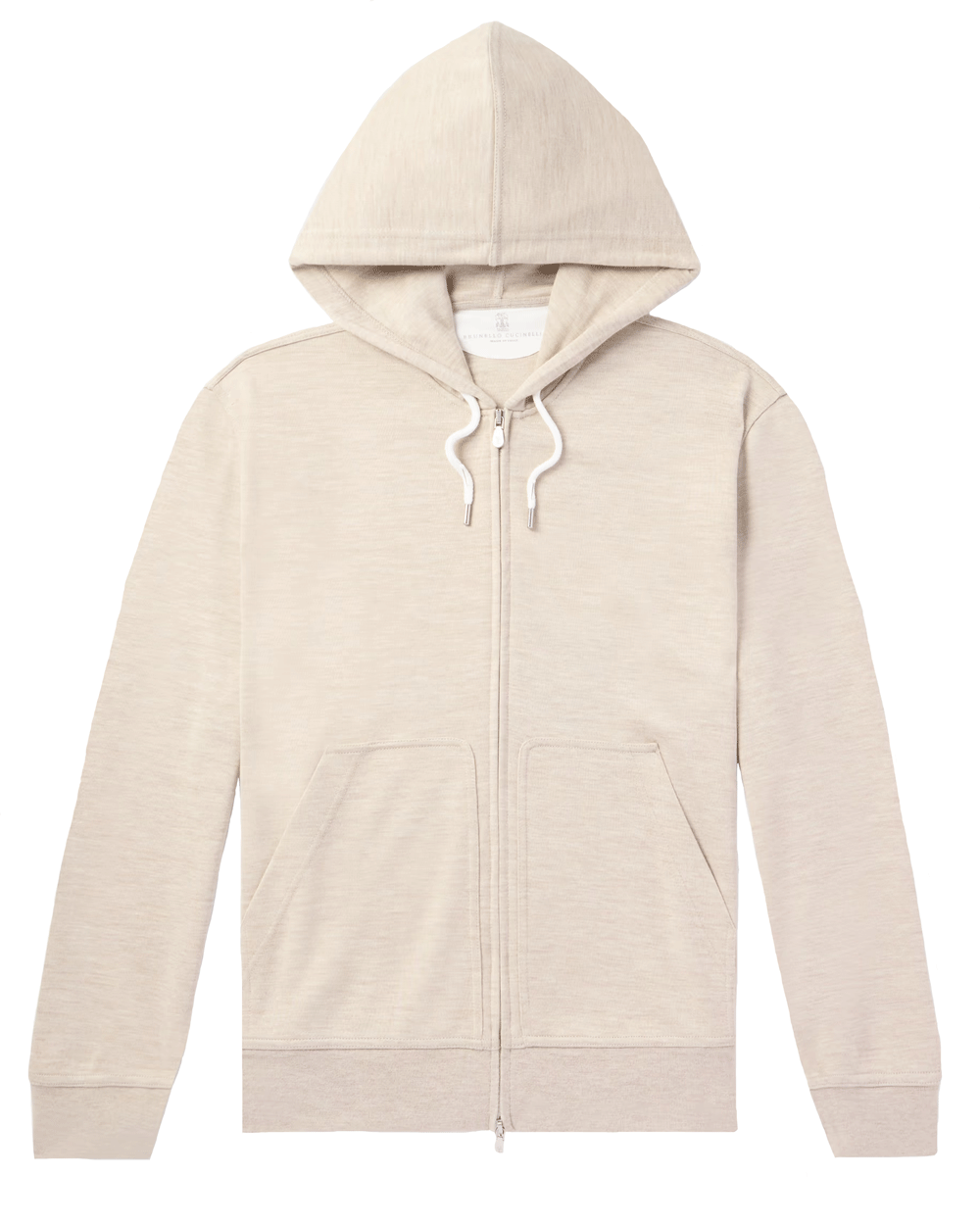 Sand Jersey Zip Hoodie