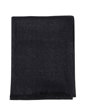 Silk Cashmere Lurex Scarf in Black