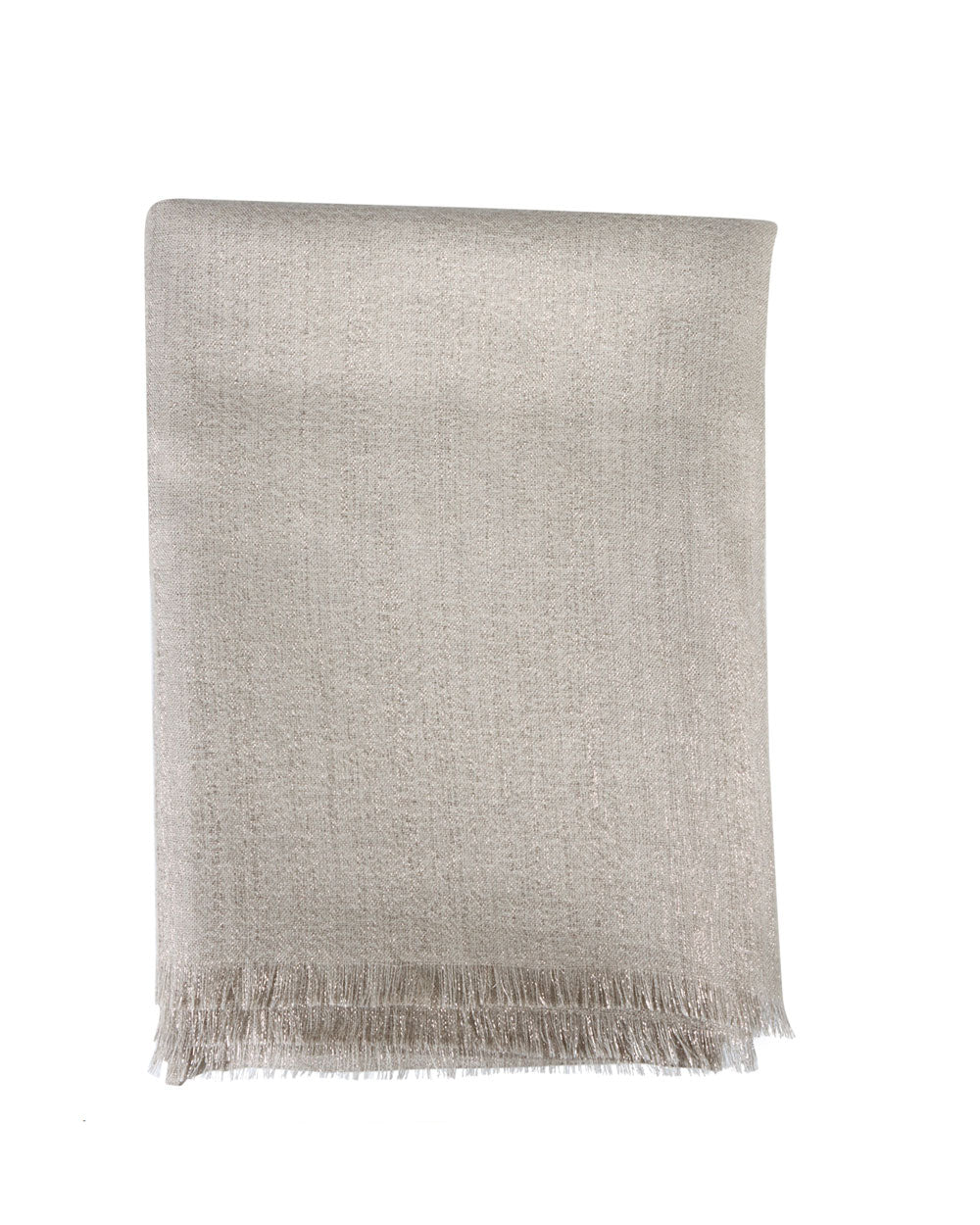 Silk Cashmere Lurex Scarf in Nutshell