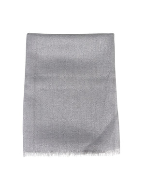 Silk Cashmere Lurex Scarf in Pewter