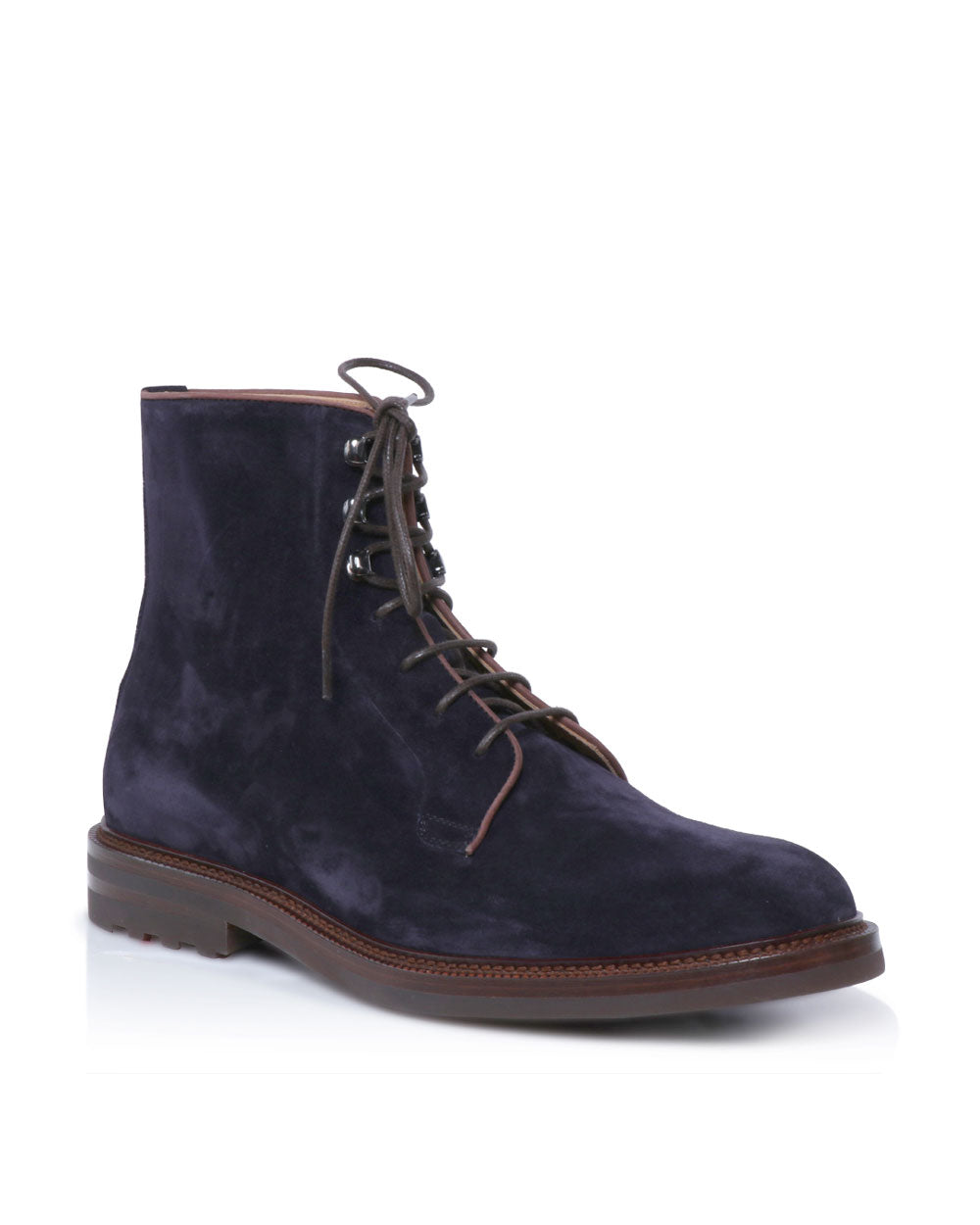 Suede Ankle Boots in Navy