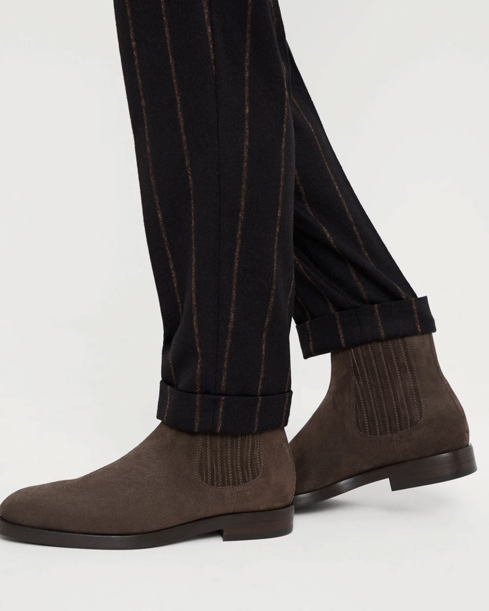 Suede Chelsea Boot in Dark Brown