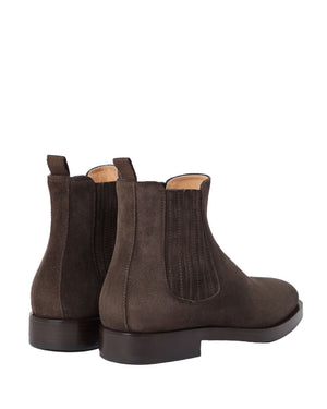 Suede Chelsea Boot in Dark Brown