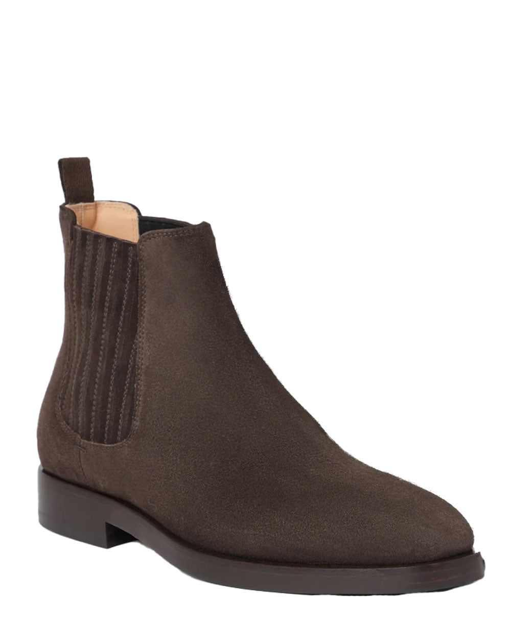 Suede Chelsea Boot in Dark Brown