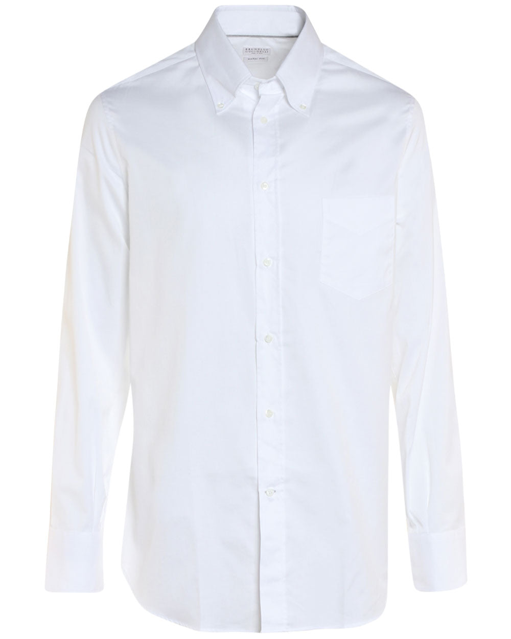 Brunello Cucinelli White Cotton Basic Sportshirt – Stanley Korshak