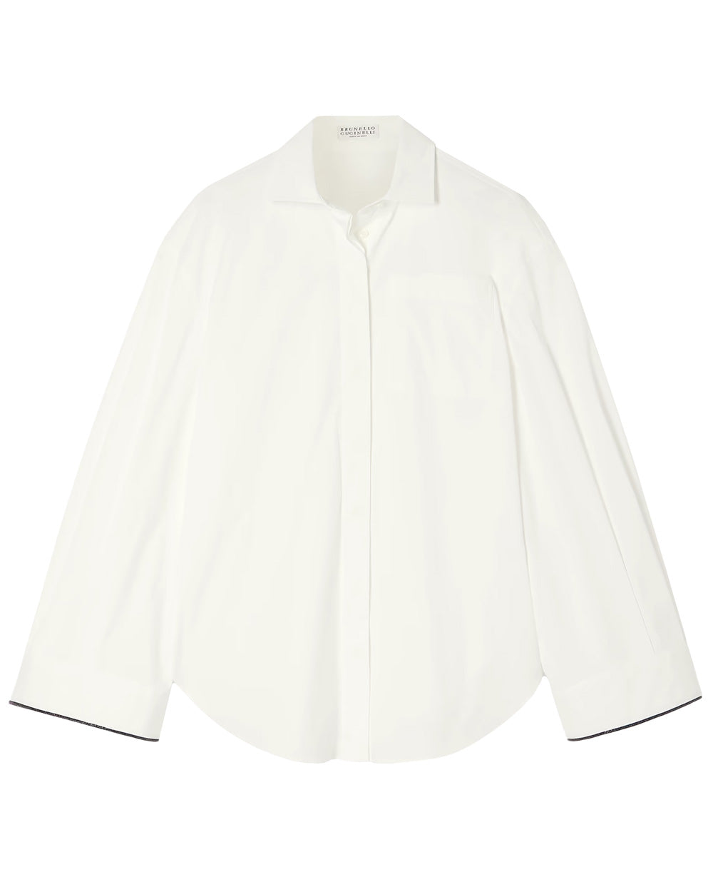 White Cotton Poplin Oversized Shirt