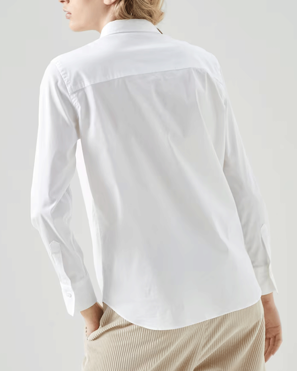 White Monili Placket Button Down Shirt