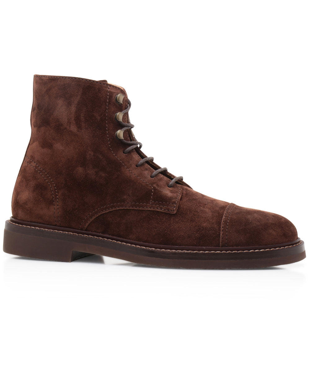 Suede Ankle Boot in Brown