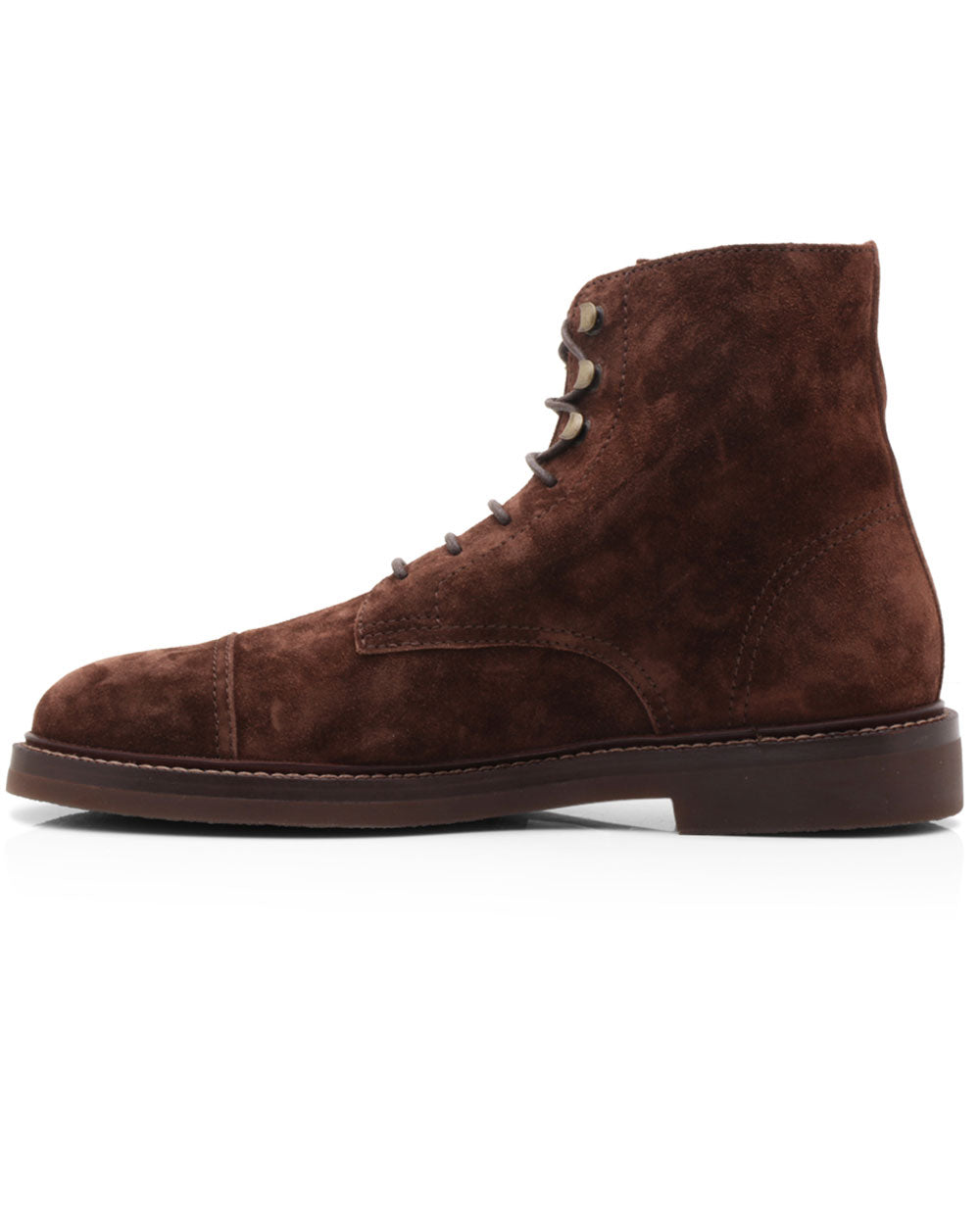 Suede Ankle Boot in Brown