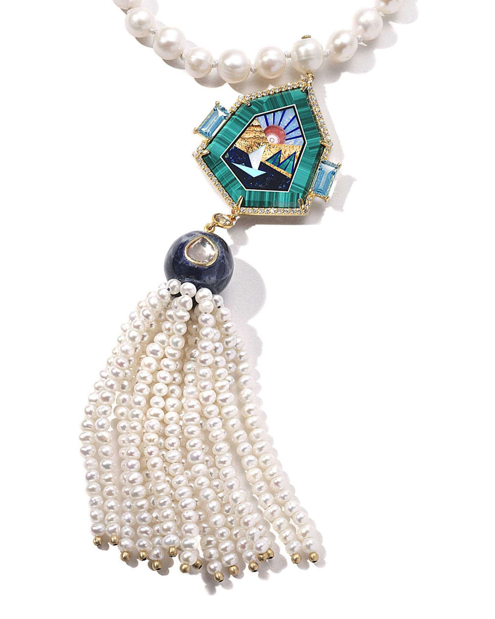 Affinity Sunset Pearl Tassel Necklace