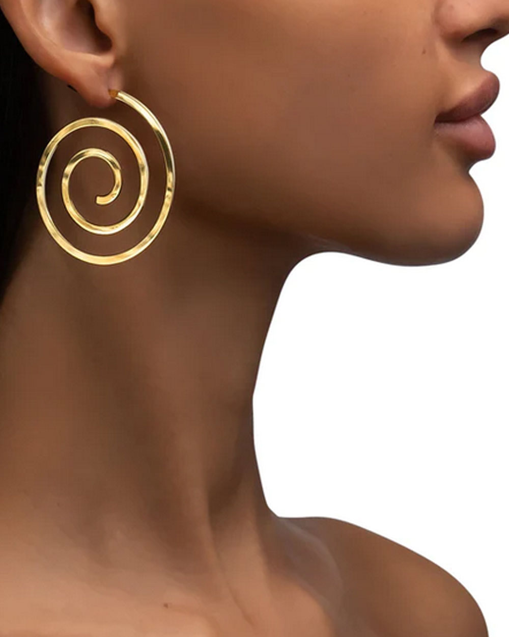 Essence Spiral Cone Hoop Earrings