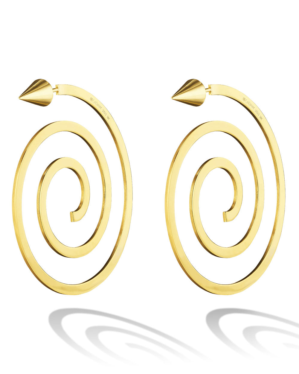 Essence Spiral Cone Hoop Earrings