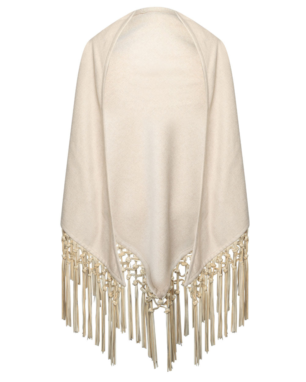 Ivory Cashmere Triangle Shawl