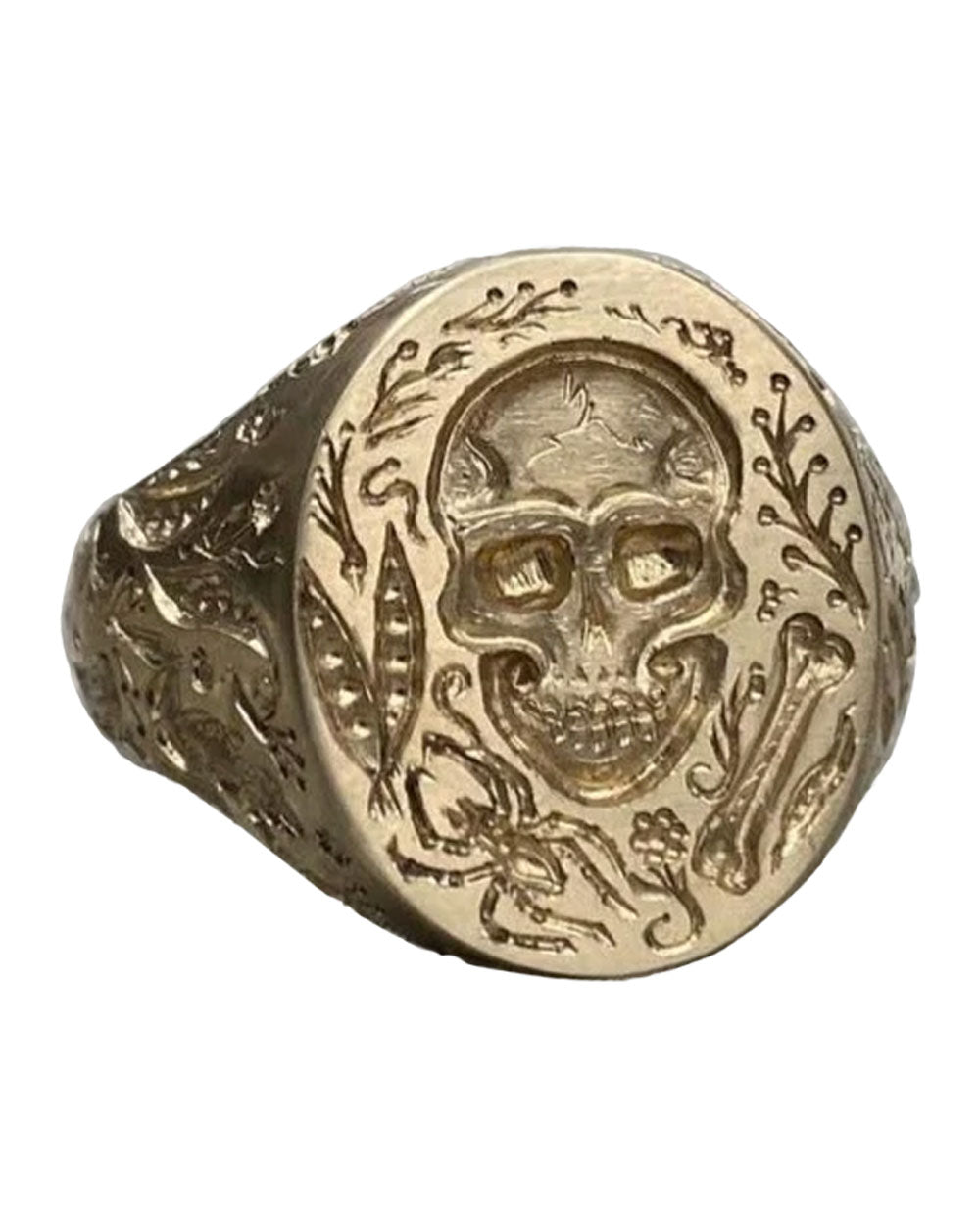 Skull “A Recipe Signet” Ring