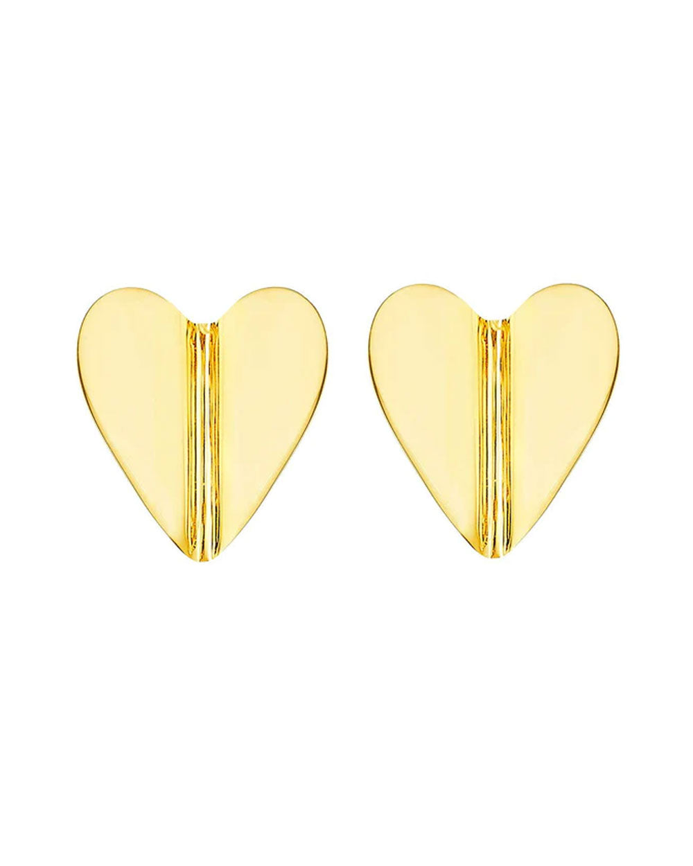 Wings Of Love Folded Heart Stud Earrings