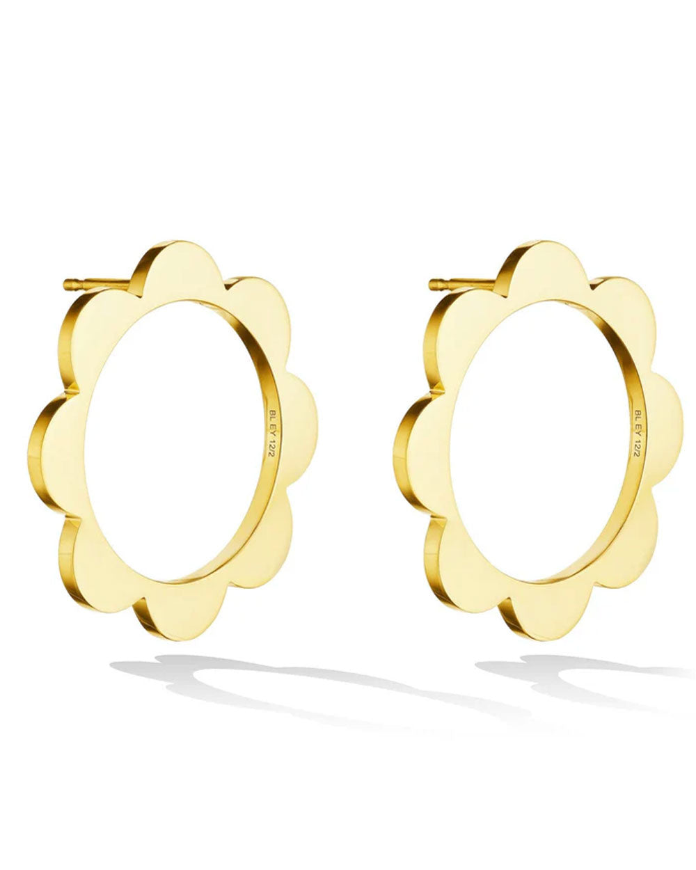 Gold Bloom Triplet Stud Earrings