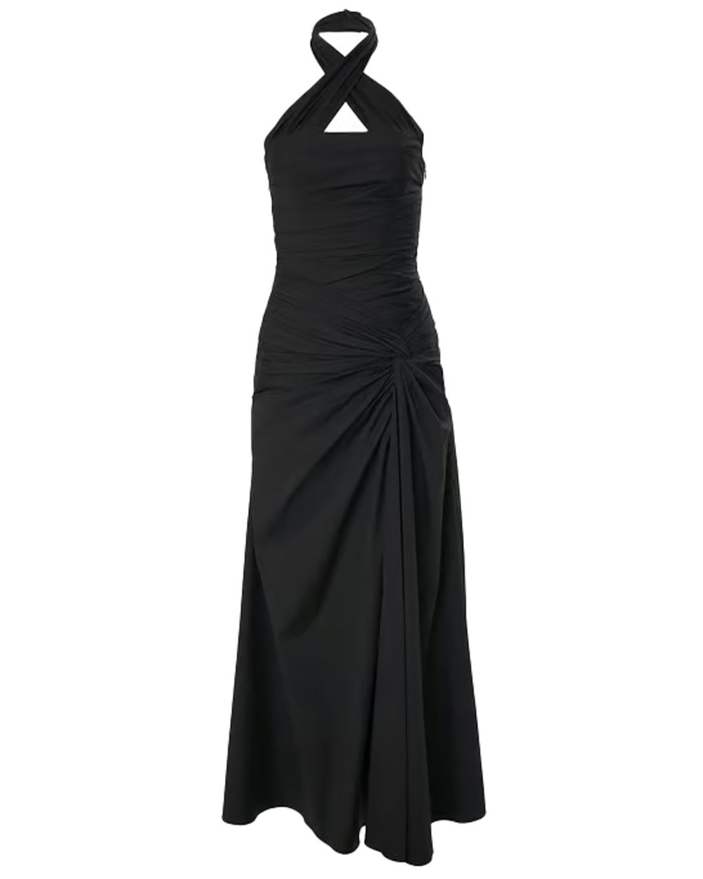 Carolina Herrera Black Halter Neck Midi Dress – Stanley Korshak