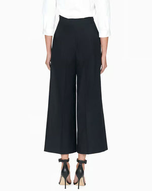 Black Pleated Wide Leg Pant