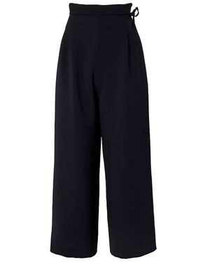 Black Pleated Wide Leg Pant