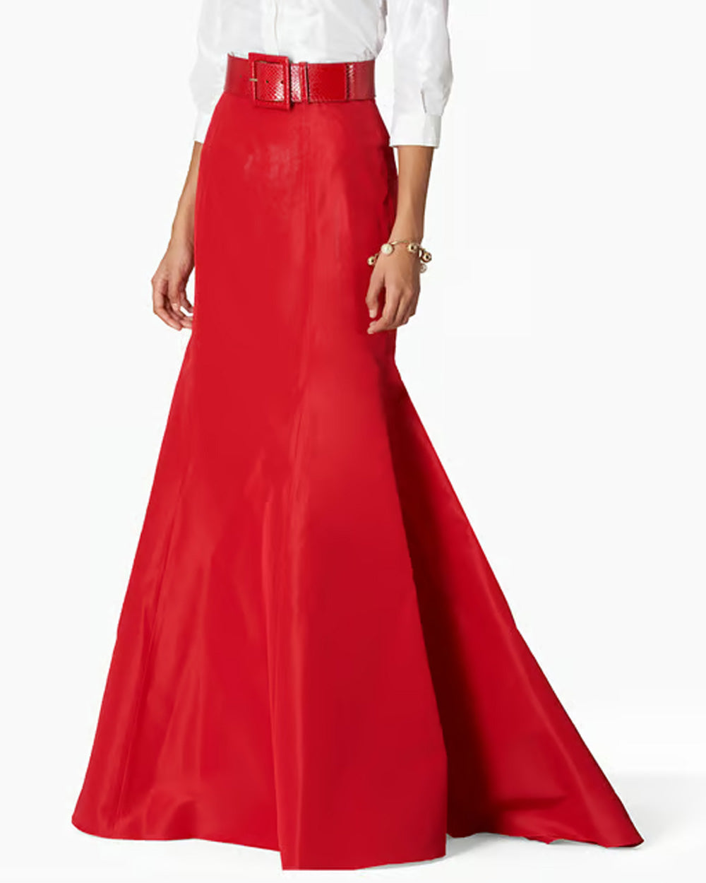 Icon Red Knot Waist Trumpet Skirt