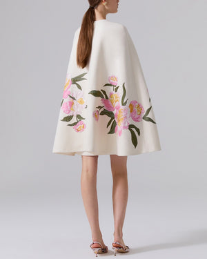 Ivory Embroidered Cape