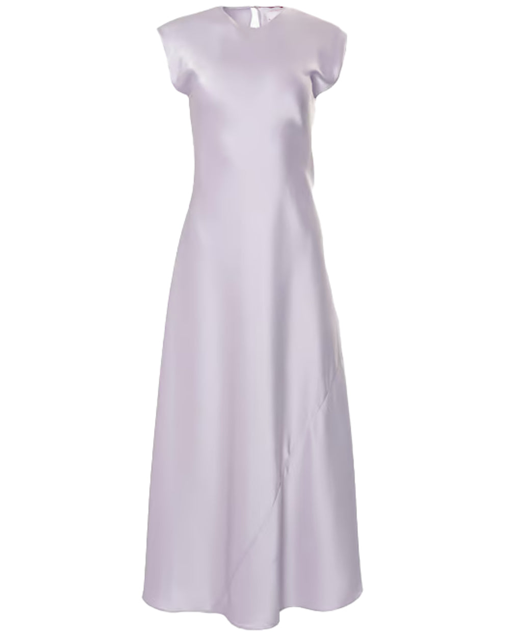 Lilac Satin Sleeveless Midi Dress