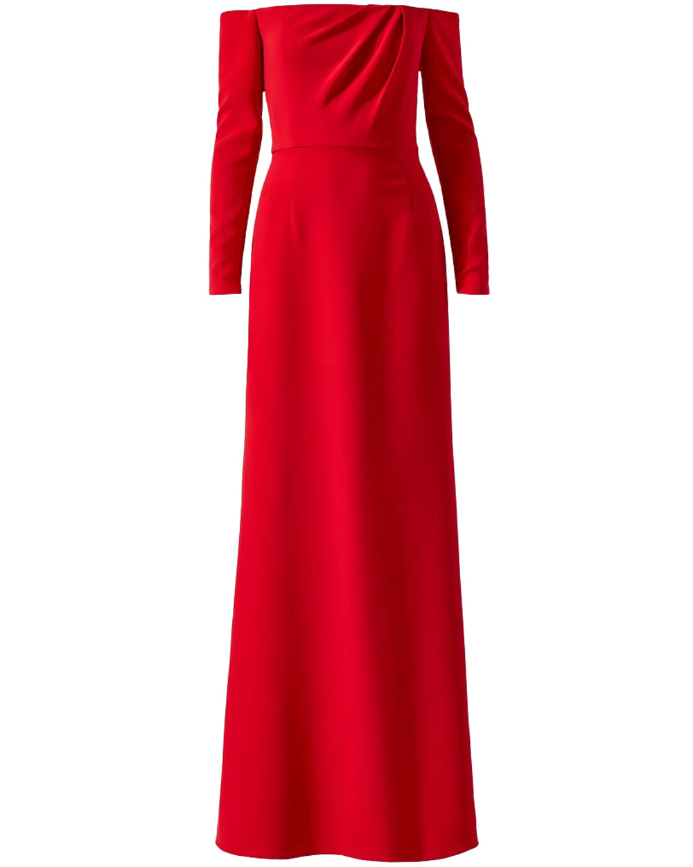 Red Off The Shoulder Trumpet Gown