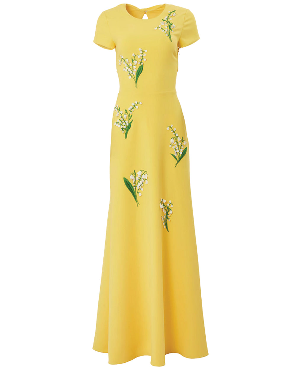 Sunshine Lily Valley Embellished Short Sleeve Gown