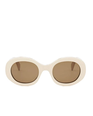 Triomphe Sunglasses in Shiny Beige