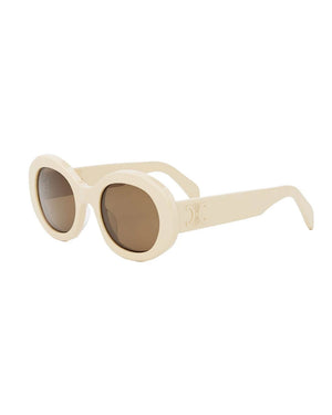 Triomphe Sunglasses in Shiny Beige