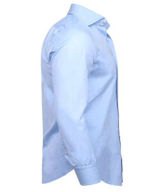 Blue Cotton Dress Shirt