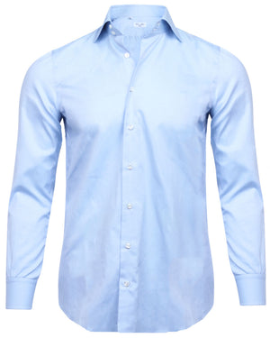 Blue Cotton Dress Shirt