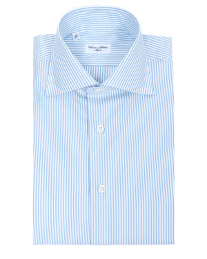 Aqua and Blue Mini Stripe Dress Shirt