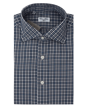 Blue and White Check Sportshirt